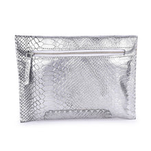 Load image into Gallery viewer, Diana Clutch - Croc Embossed Leather