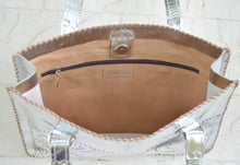 Load image into Gallery viewer, Karina Small Tote-Metallic Leather