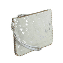 Load image into Gallery viewer, Laila Wristlet Pouch Cowhide Hairon Leather
