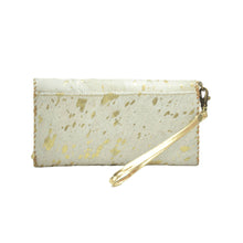 Load image into Gallery viewer, Laura Wristlet Wallet Cowhide Hairon Leather