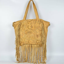 Load image into Gallery viewer, Airo Handcrafted Genuine Leather Tote with Cutwork Design