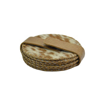 Load image into Gallery viewer, Cowhide Hairon Leather Coaster Set