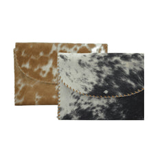 Load image into Gallery viewer, Gini Envelope Clutch Cowhide Hairon Leather