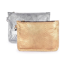 Load image into Gallery viewer, Laila Wristlet Pouch - Embossed Croc Leather