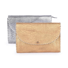 Load image into Gallery viewer, Gini Envelope Clutch - Croc Embossed Leather
