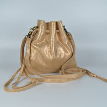 Load image into Gallery viewer, Misha Drawstring Crossbody Pouch-Suede Leather
