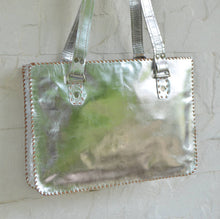 Load image into Gallery viewer, Karina Small Tote-Metallic Leather