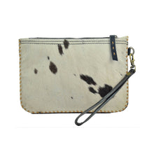 Load image into Gallery viewer, Laila Wristlet Pouch Cowhide Hairon Leather