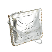 Load image into Gallery viewer, Laila Wristlet Pouch - Metallic Leather