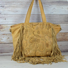 Load image into Gallery viewer, Airo Handcrafted Genuine Leather Tote with Cutwork Design
