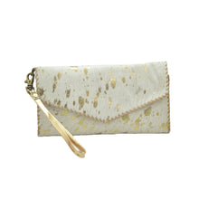 Load image into Gallery viewer, Laura Wristlet Wallet Cowhide Hairon Leather
