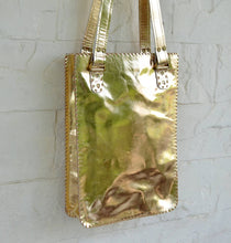 Load image into Gallery viewer, Katrina Small Tote -Metallic Leather
