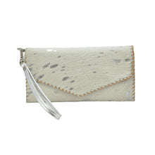 Load image into Gallery viewer, Laura Wristlet Wallet Cowhide Hairon Leather
