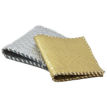 Load image into Gallery viewer, Jane Folding Card Holder - Croc Embossed Leather
