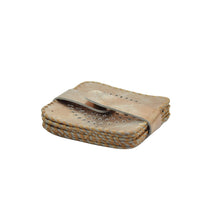 Load image into Gallery viewer, Coaster Set Metallic Leather
