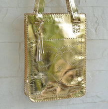 Load image into Gallery viewer, Katrina Small Tote -Metallic Leather
