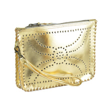 Load image into Gallery viewer, Laila Wristlet Pouch - Metallic Leather
